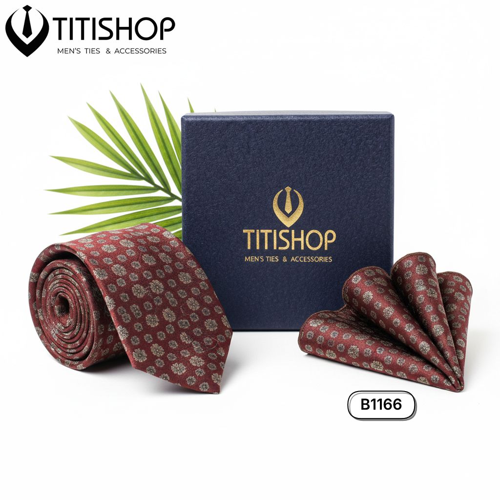 Sét Bộ Cavat & Khăn Cài 1166 TITISHOP
