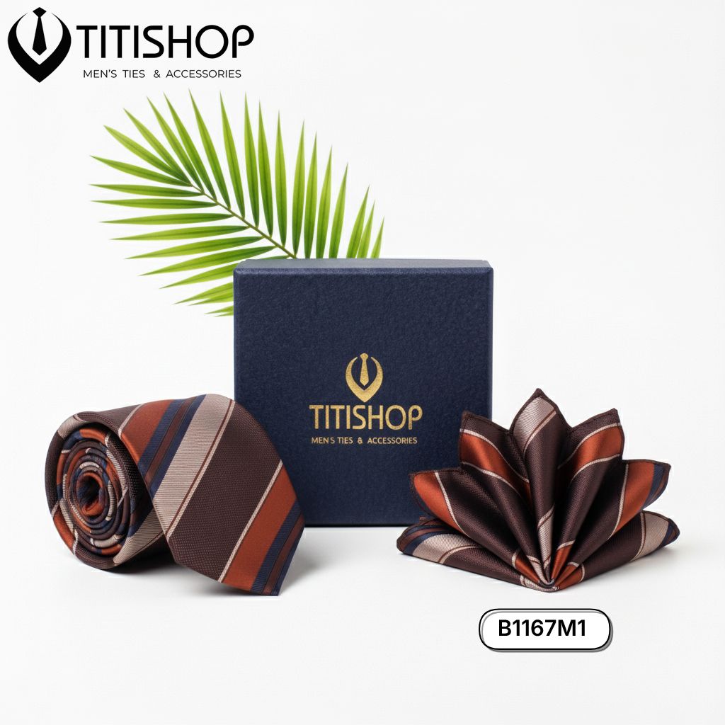 Sét Bộ Cavat & Khăn Cài 1167M1 TITISHOP