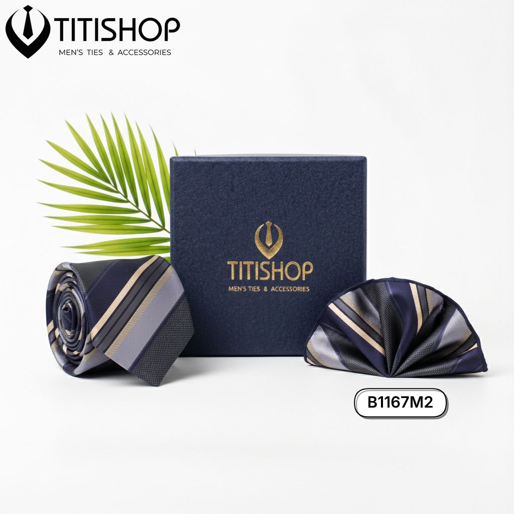 Sét Bộ Cavat & Khăn Cài 1167M2 TITISHOP