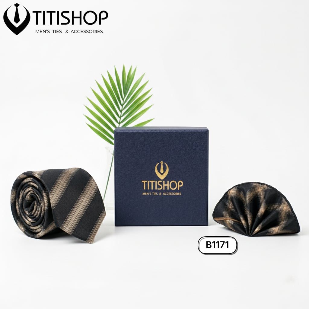 Sét Bộ Cavat & Khăn Cài 1171 TITISHOP