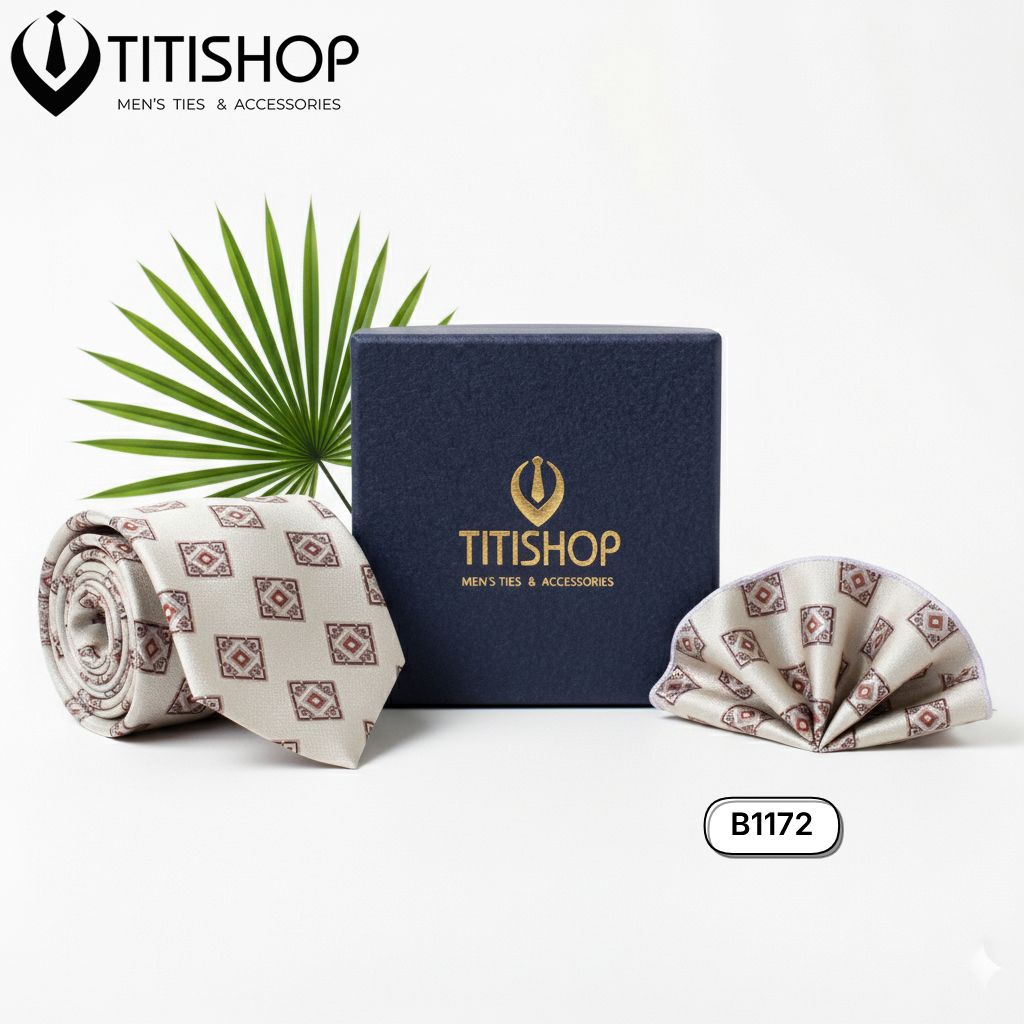Sét Bộ Cavat & Khăn Cài 1172 TITISHOP