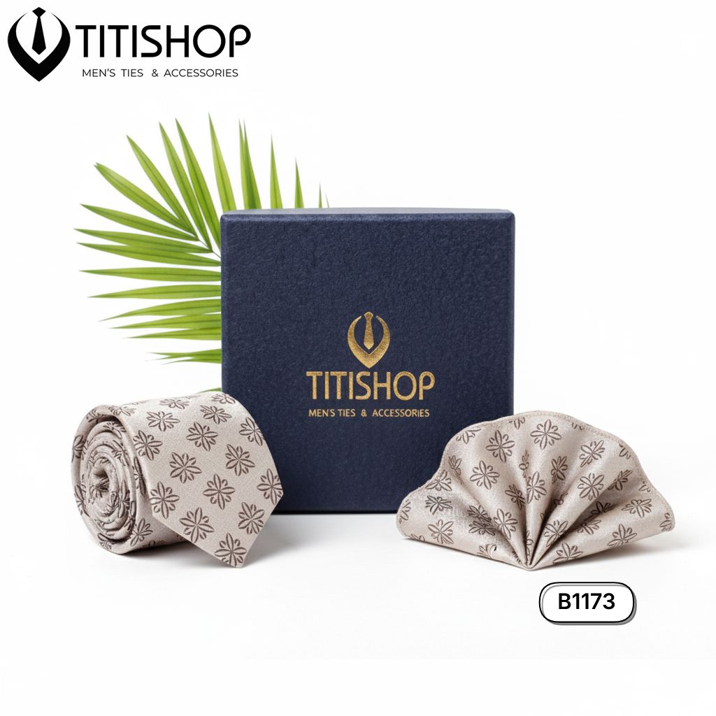 Sét Bộ Cavat & Khăn Cài 1173 TITISHOP