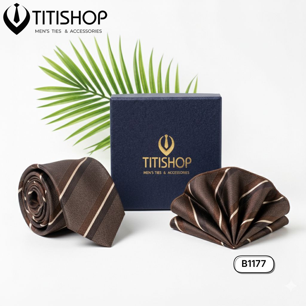 Sét Bộ Cavat & Khăn Cài 1177 TITISHOP