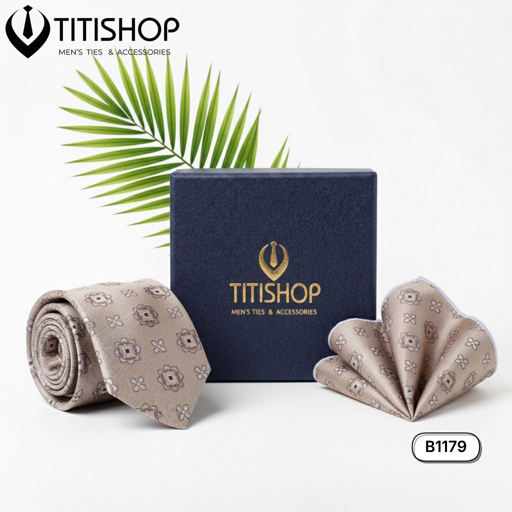 Sét Bộ Cavat & Khăn Cài 1179 TITISHOP