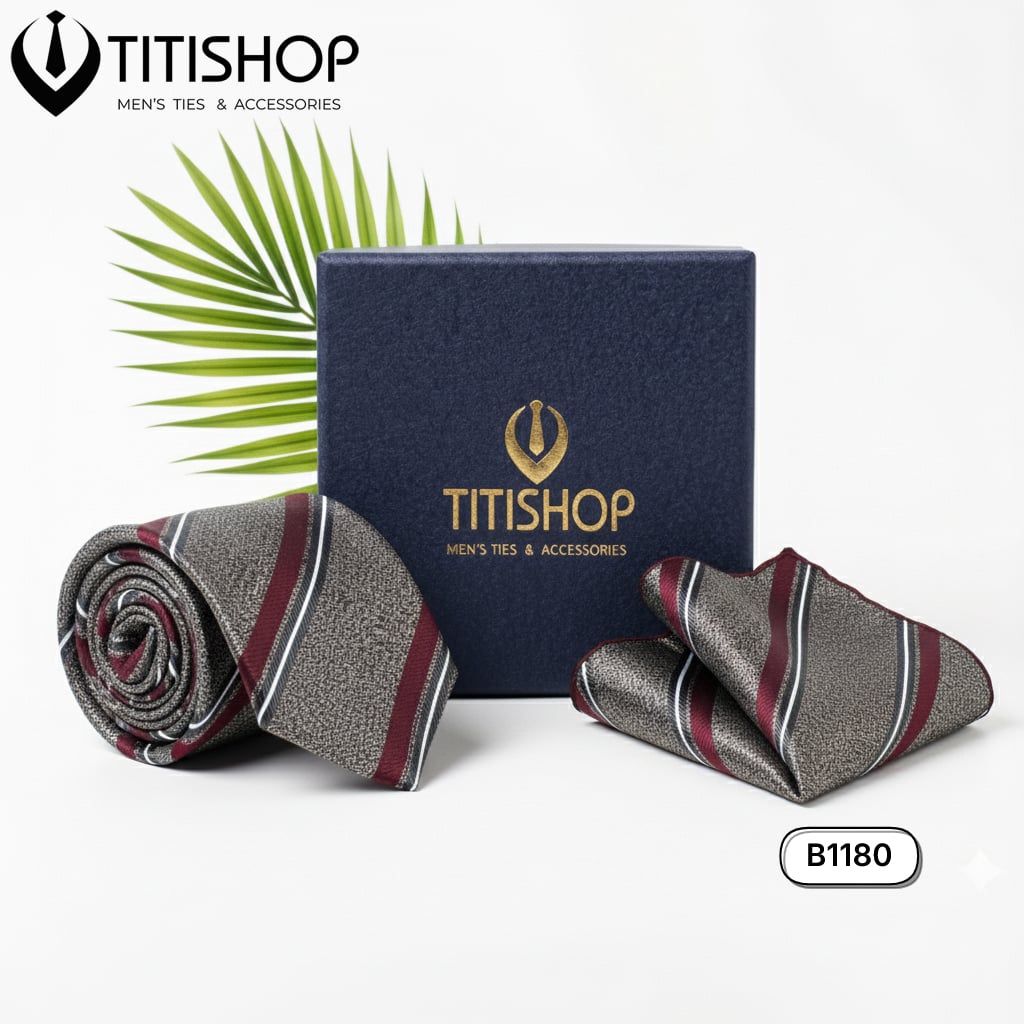 Sét Bộ Cavat & Khăn Cài 1180 TITISHOP