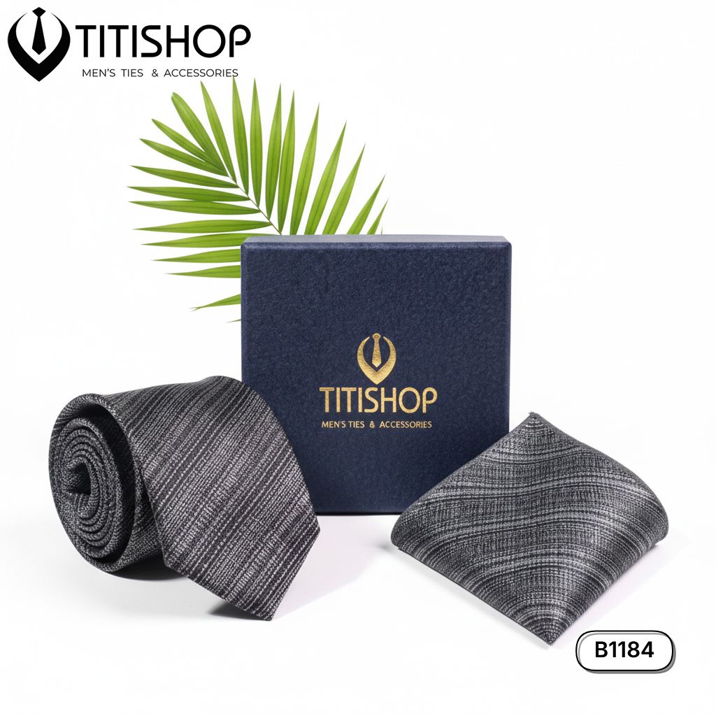 Sét Bộ Cavat & Khăn Cài 1184 TITISHOP