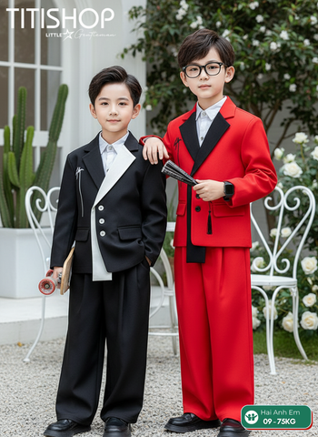 BỘ BLAZER BÉ TRAI, BLAZER ANH EM TITISHOP ( KT ) 09-55kg