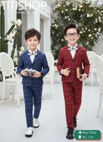 BỘ VEST BÉ TRAI, VEST ANH EM TITISHOP ( KT ) 09-55kg