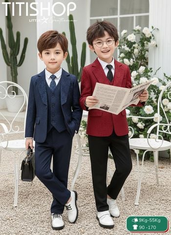 BỘ VEST BÉ TRAI, VEST ANH EM TITISHOP ( KT ) 09-55kg