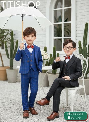 BỘ VEST BÉ TRAI, VEST ANH EM TITISHOP ( KT ) 09-55kg