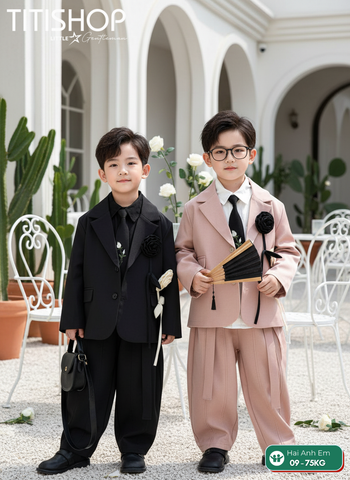 BỘ BLAZER BÉ TRAI, BLAZER ANH EM TITISHOP ( KT ) 09-55kg