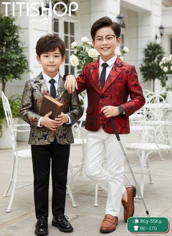 BỘ VEST BÉ TRAI, VEST ANH EM TITISHOP ( KT ) 09-55kg