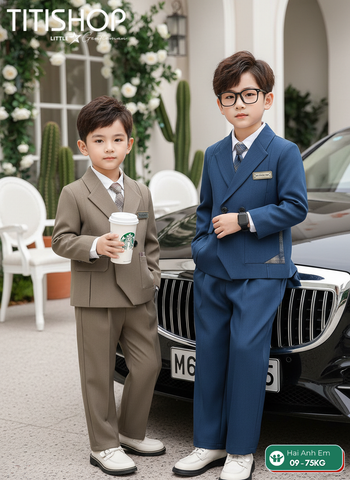 BỘ BLAZER BÉ TRAI, BLAZER ANH EM TITISHOP ( KT ) 09-55kg