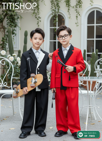 BỘ BLAZER BÉ TRAI, BLAZER ANH EM TITISHOP ( KT ) 09-55kg