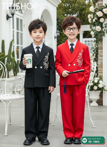 BỘ BLAZER BÉ TRAI, BLAZER ANH EM TITISHOP ( KT ) 09-55kg