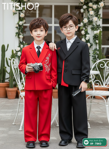 BỘ BLAZER BÉ TRAI, BLAZER ANH EM TITISHOP ( KT ) 09-55kg