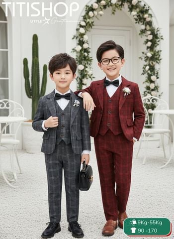 BỘ VEST BÉ TRAI, VEST ANH EM TITISHOP ( KT ) 09-55kg