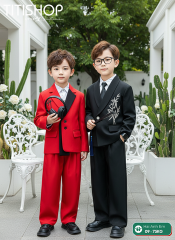 BỘ BLAZER BÉ TRAI, BLAZER ANH EM TITISHOP ( KT ) 09-55kg