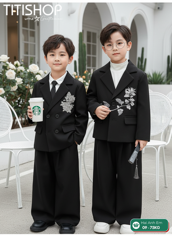 BỘ BLAZER BÉ TRAI, BLAZER ANH EM TITISHOP ( KT ) 09-55kg