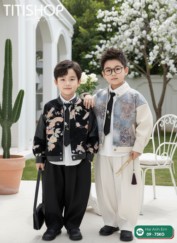 BỘ BLAZER BÉ TRAI, BLAZER ANH EM TITISHOP ( KT ) 09-55kg