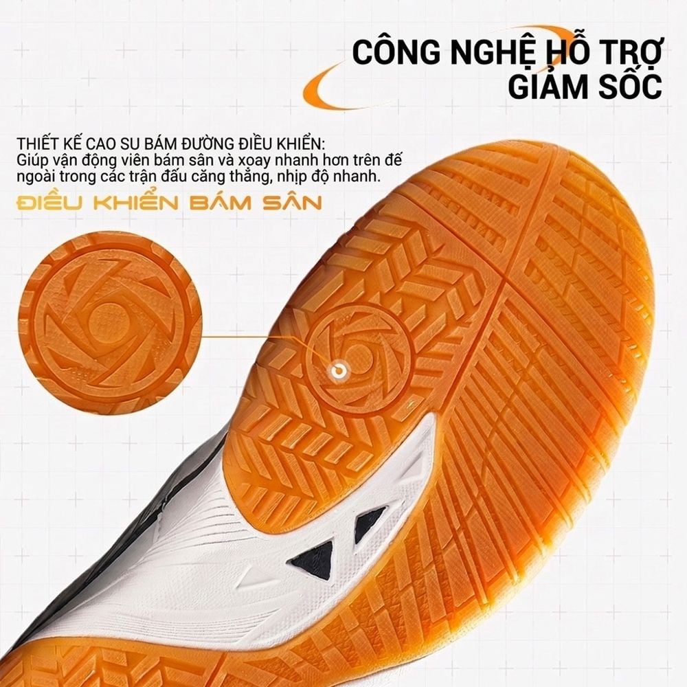 Giày Cầu Lông, Bóng Bàn, Pickleball Nam PINGXUAN ANTA 1126C4403U-1