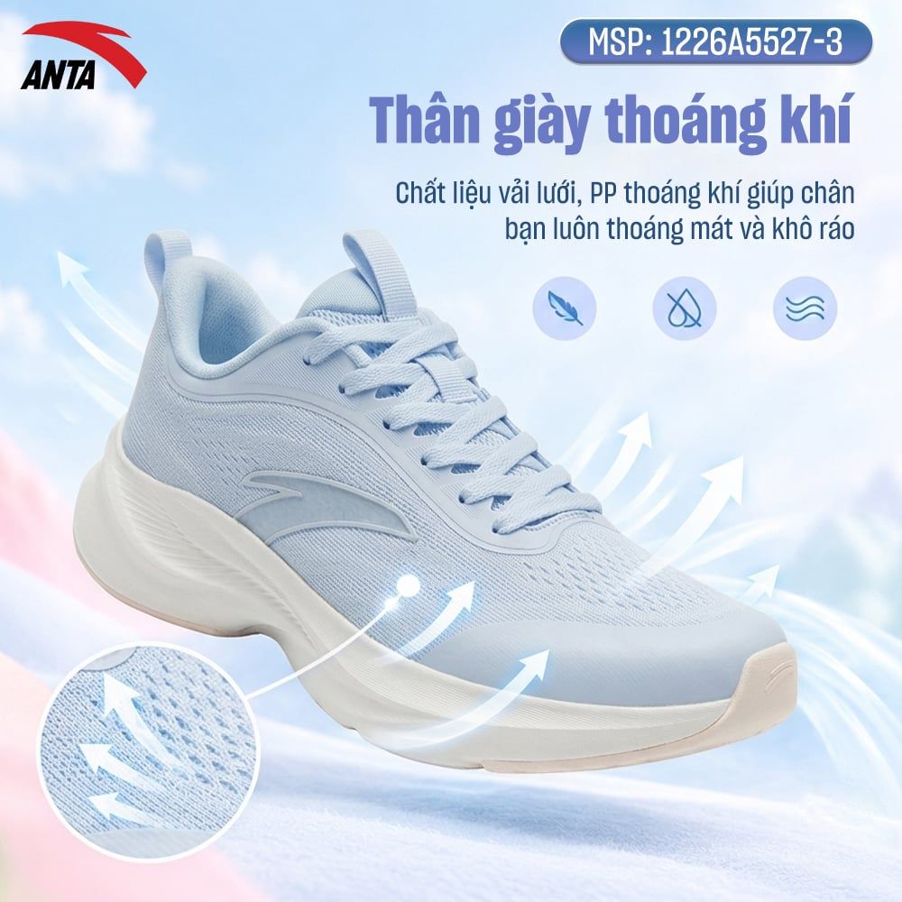 Giày Chạy Thể Thao Nữ City Commuting ANTA 1226A5527-3