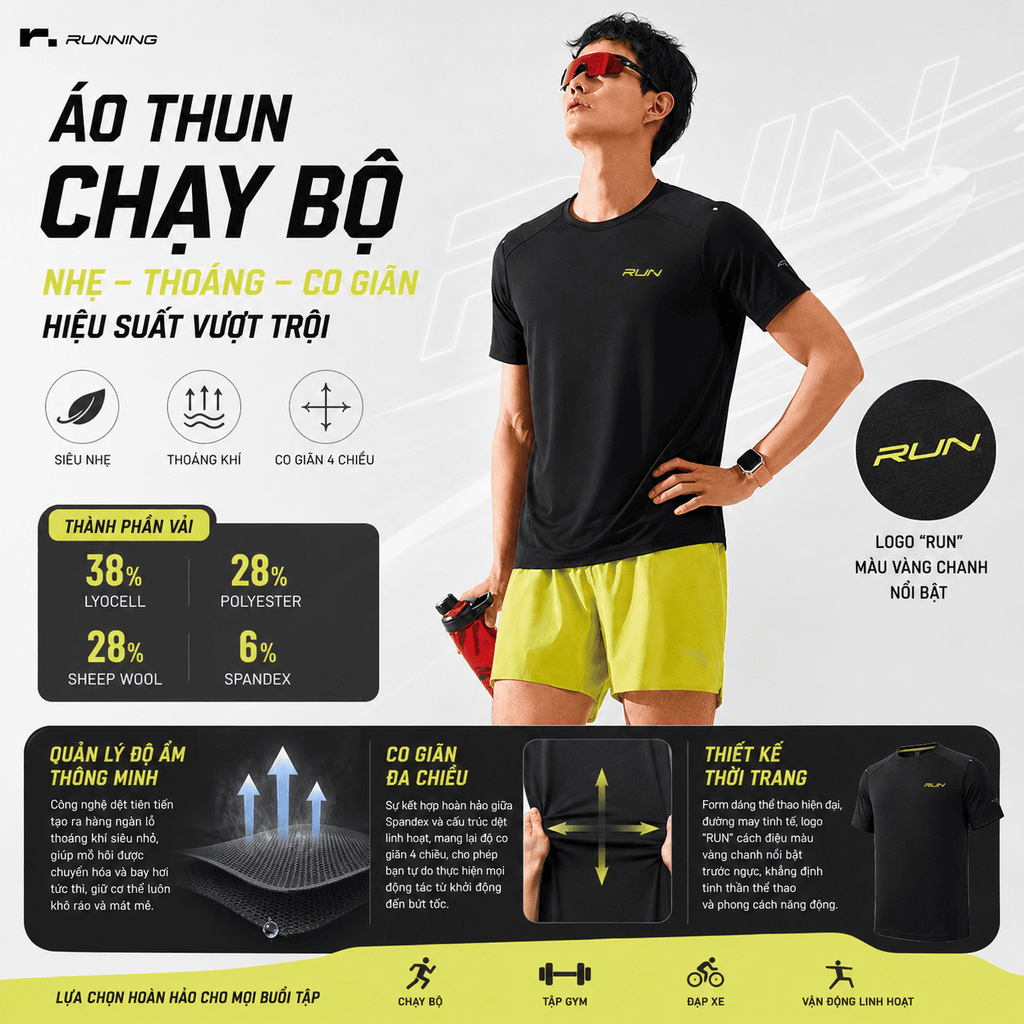 Áo Thun Thể Thao Nam ANTA 1526B5101-5