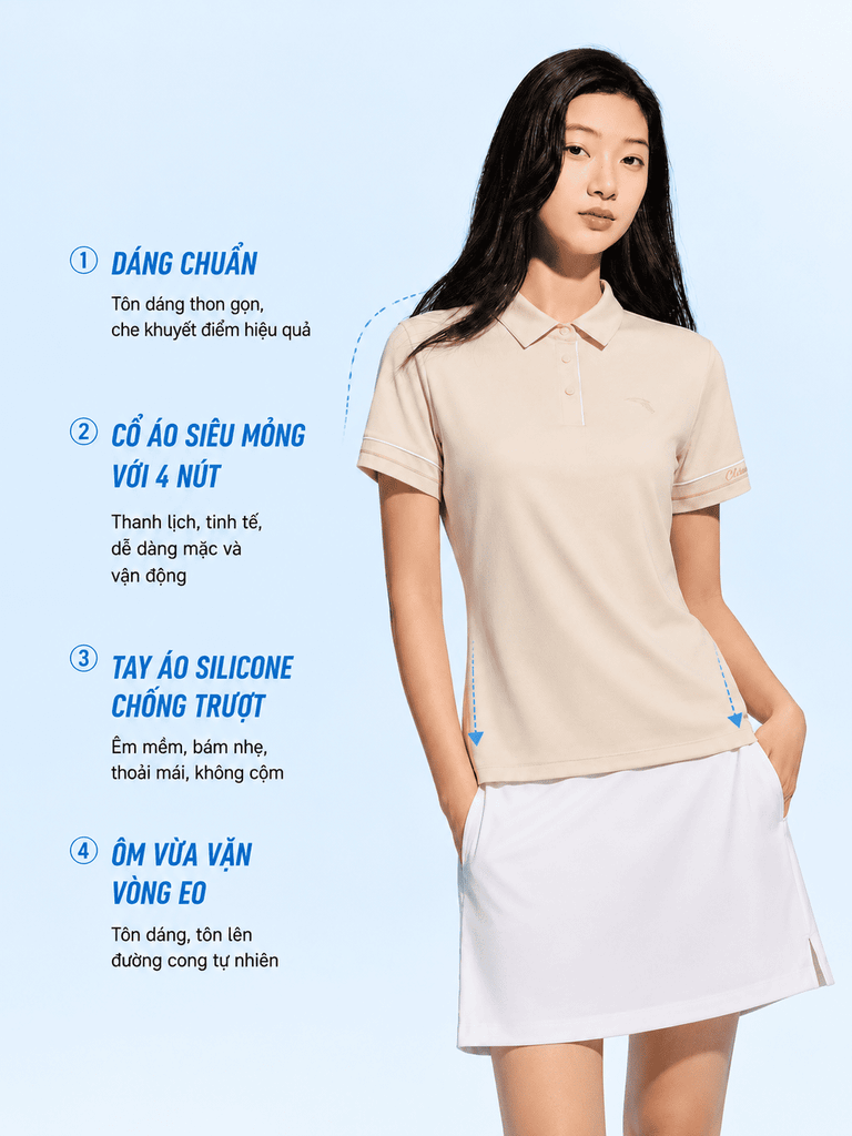 Áo Polo Thể Thao Nữ Gold Medal ANTA 1626B7103-2