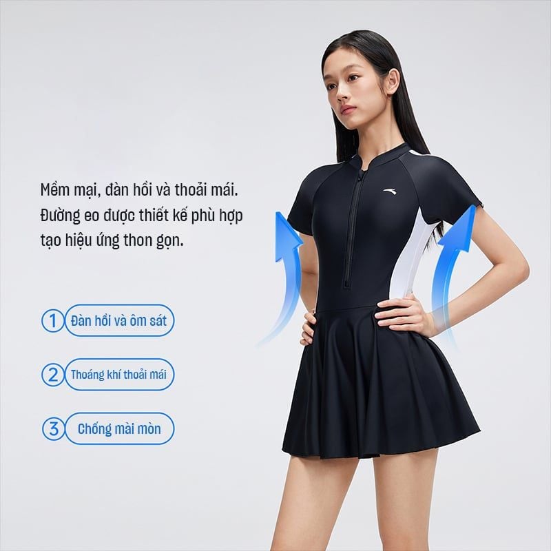 Váy Bơi Liền Thân Slim Waist ANTA 1825332462-1