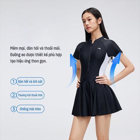 Váy Bơi Liền Thân Slim Waist ANTA 1825332462-1