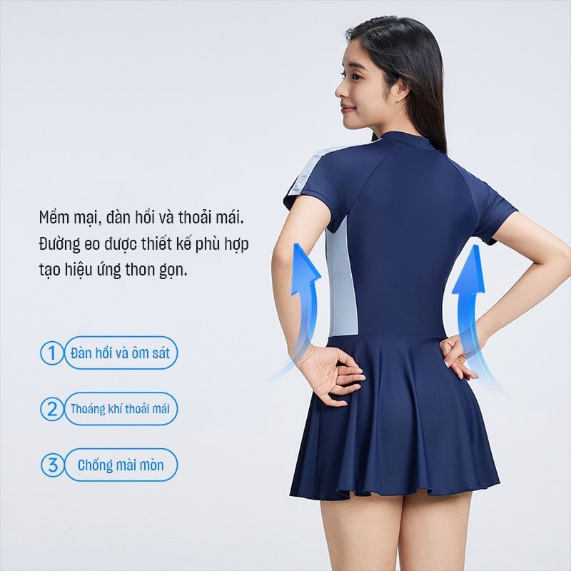 Váy Bơi Liền Thân Slim Waist ANTA 1825332462-2