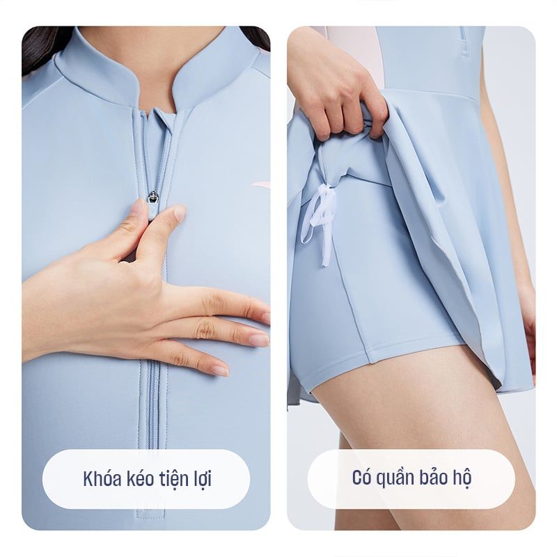 Váy Bơi Liền Thân Slim Waist ANTA 1825332462-3