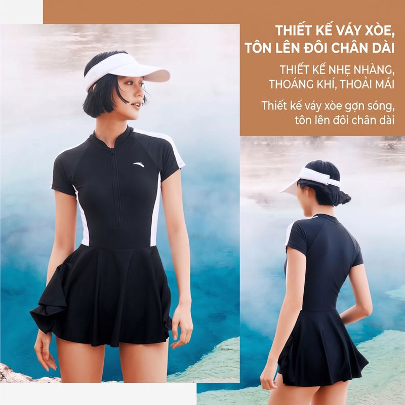 Váy Bơi Thể Thao Liền Thân Slim Waist ANTA 1826332462-1