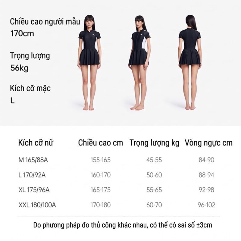 Váy Bơi Thể Thao Liền Thân Slim Waist ANTA 1826332462-1