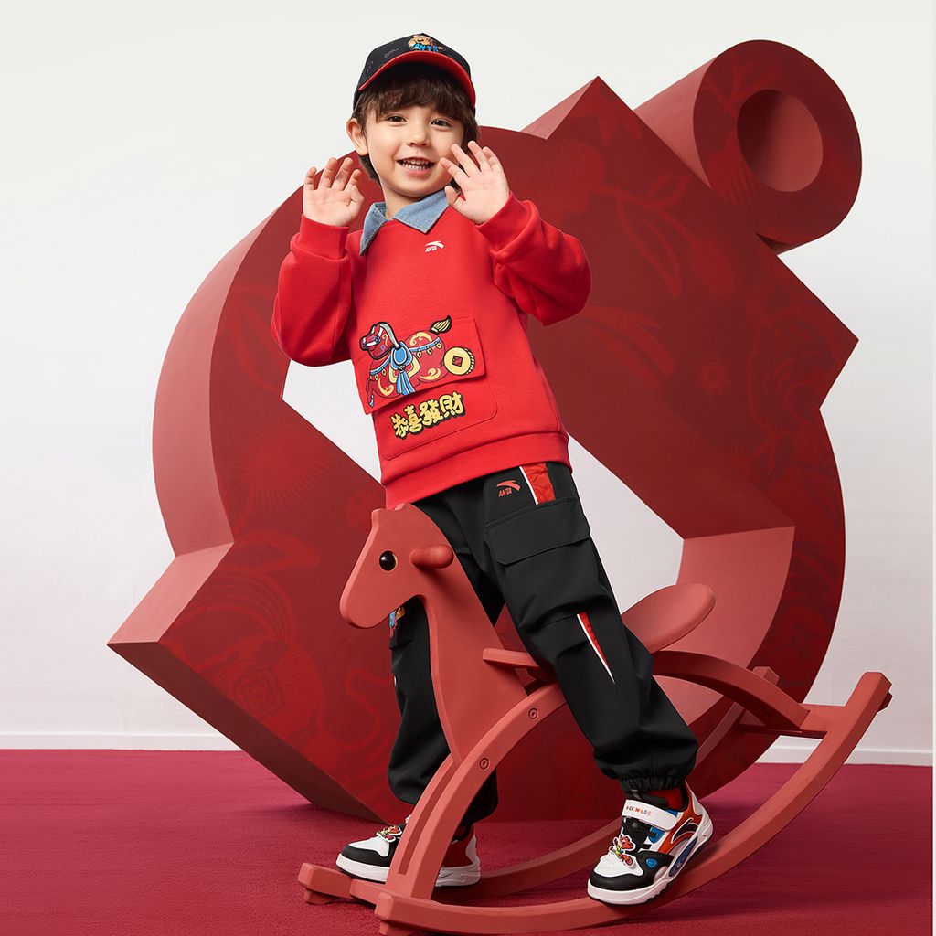 Quần Dài Lót Nỉ Bé Trai Anta Kids 3526A9505-2