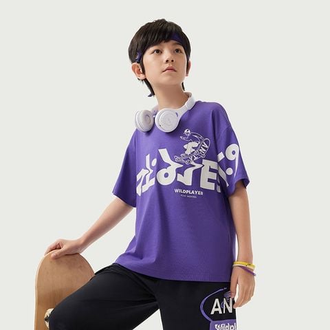 Áo Phông Ngắn Tay Bé Trai Anta Kids Wildplayer 3525B8104-3