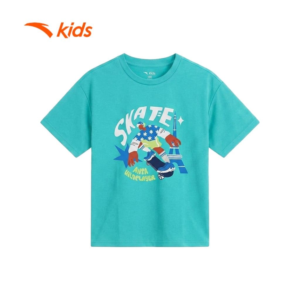 Áo Phông Ngắn Tay Thể Thao Bé Trai Anta Kids 352437118U-2