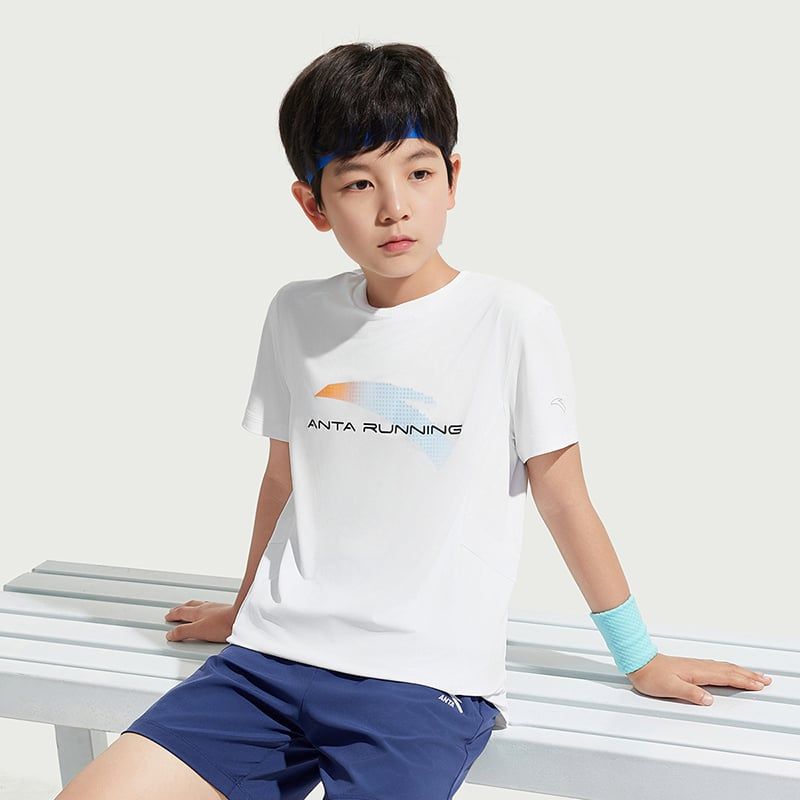 Áo Phông Thể Thao Bé Trai Anta Kids 3525B5104-1