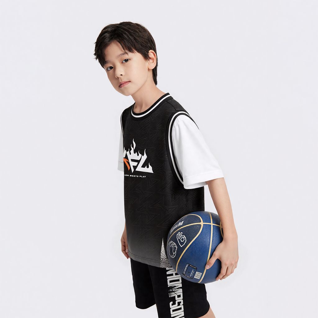 Áo Phông Ngắn Tay Bóng Rổ Bé Trai Anta Kids 3525C1101-2