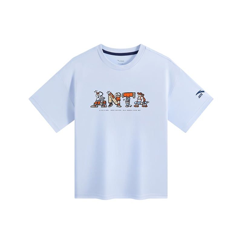 Áo Phông Ngắn Tay Thể Thao Thời Trang Bé Trai Anta Kids 3525C8103-2