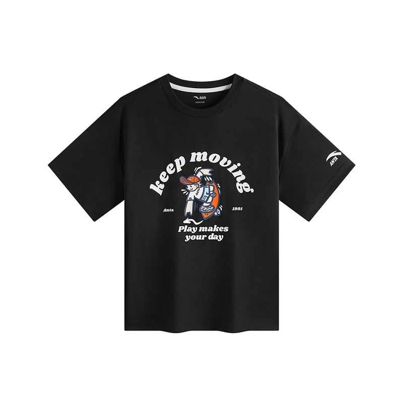 Áo Phông Ngắn Tay Thể Thao Thời Trang Bé Trai Anta Kids 3525C8103-4