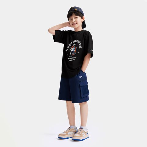 Áo Phông Ngắn Tay Thể Thao Thời Trang Bé Trai Anta Kids 3525C8103-4