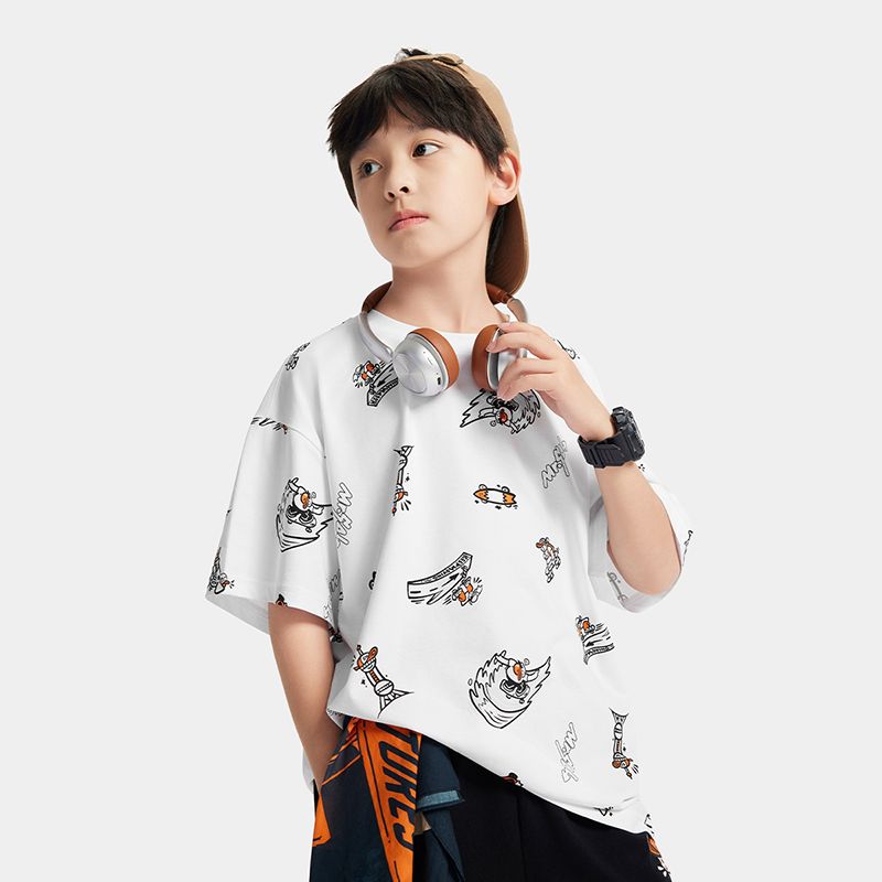 Áo Phông Ngắn Tay Thể Thao Thời Trang Bé Trai Anta Kids 3525C8103B-1