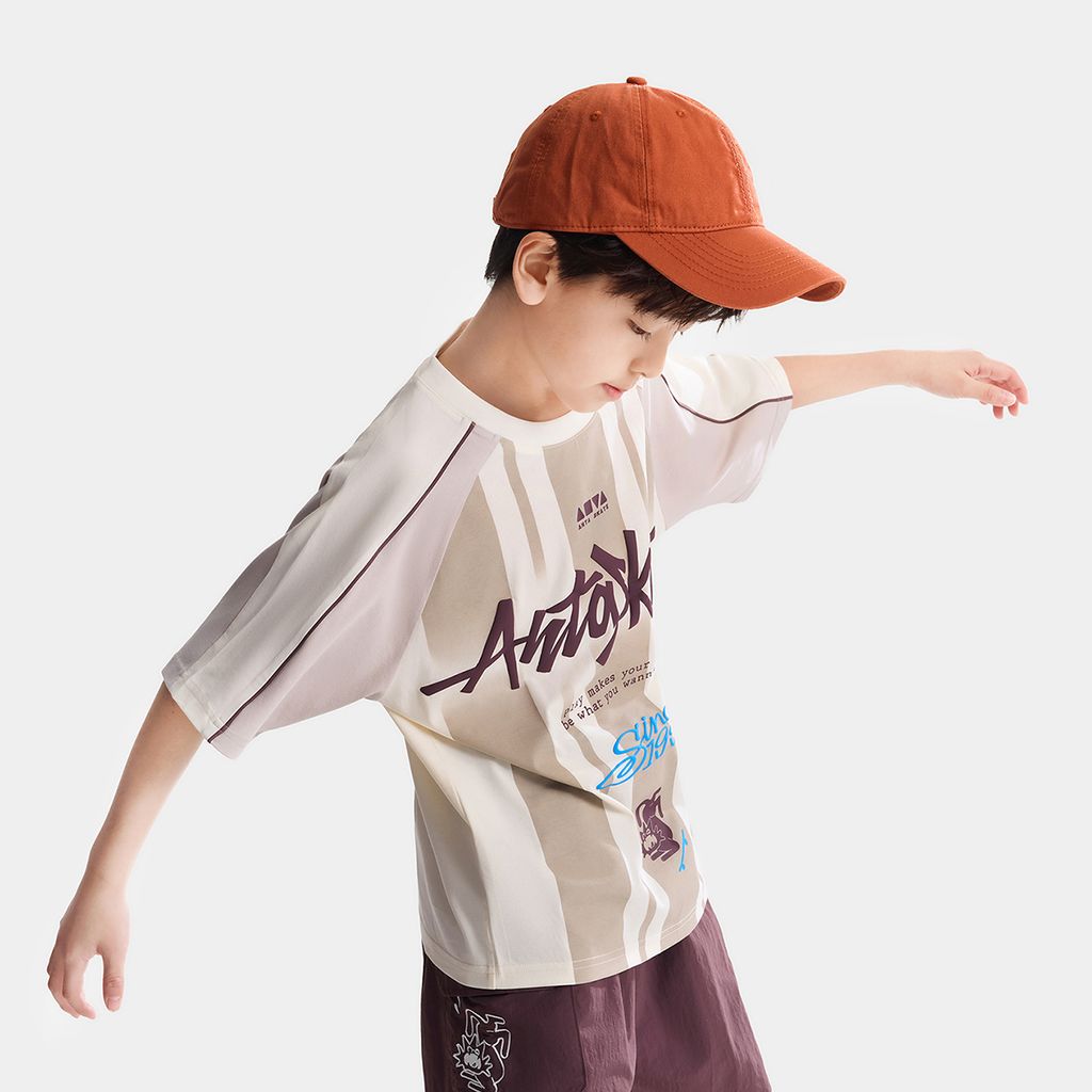 Áo Thun Thời Trang Thể Thao Bé Trai Anta Kids 352628114-1