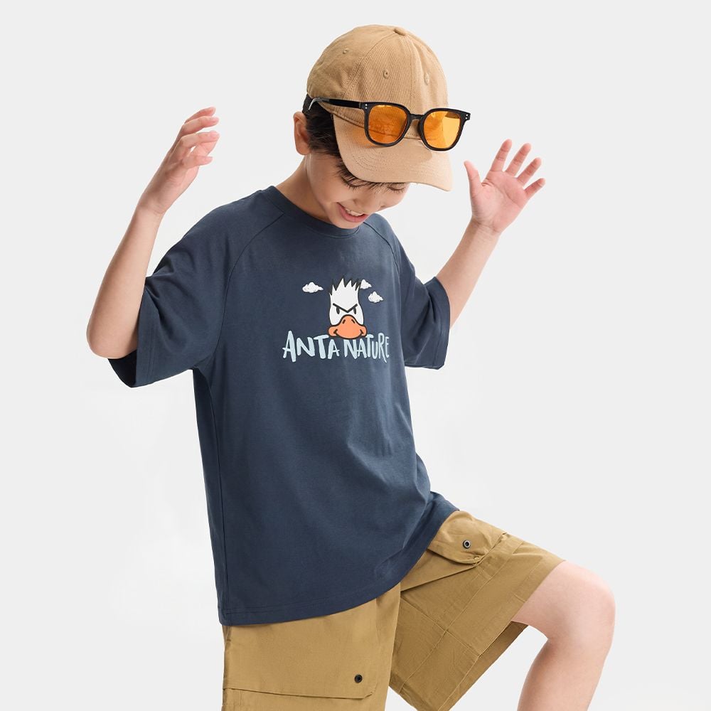 Áo Phông Ngắn Tay Thể Thao Bé Trai Anta Kids 3526B6104-3