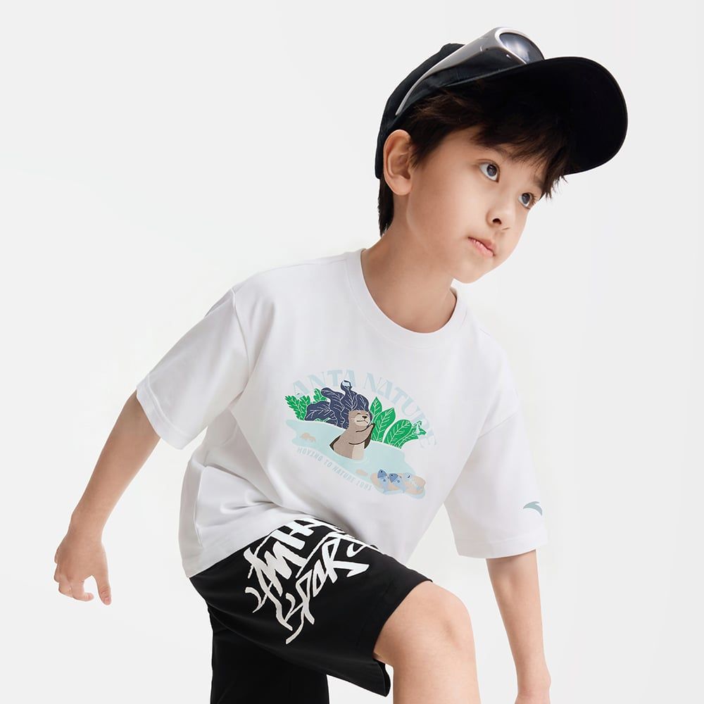 Áo Phông Ngắn Tay Thể Thao Bé Trai Anta Kids 3526B6666-1