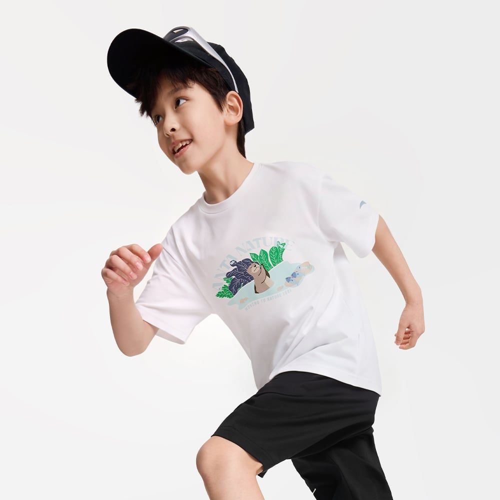 Áo Phông Ngắn Tay Thể Thao Bé Trai Anta Kids 3526B6666-1