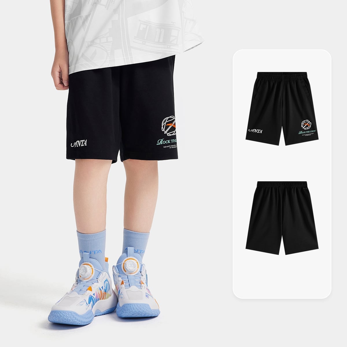 Quần Short Bóng Rổ Thể Thao Bé Trai Anta Kids 3526C1704-2
