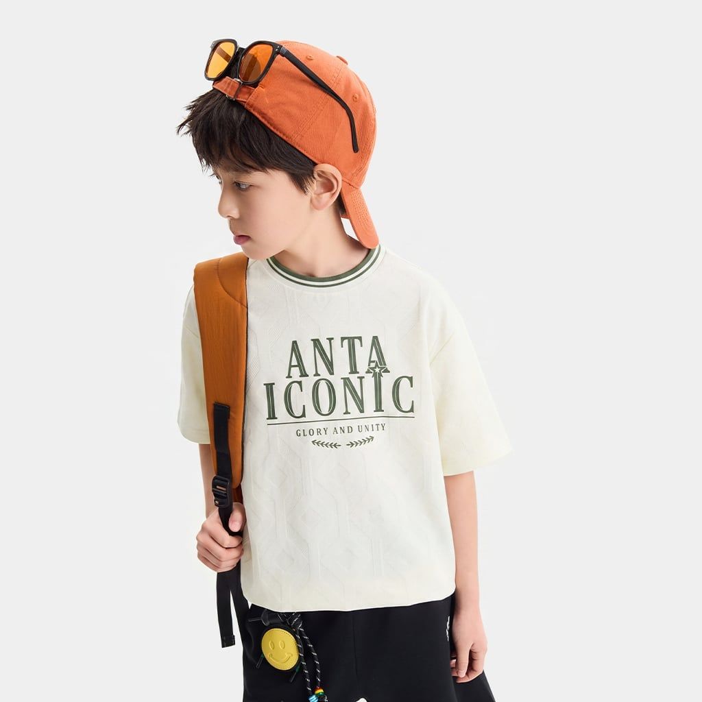 Áo Thun Ngắn Tay Bé Trai Anta Kids 3526C8103-2