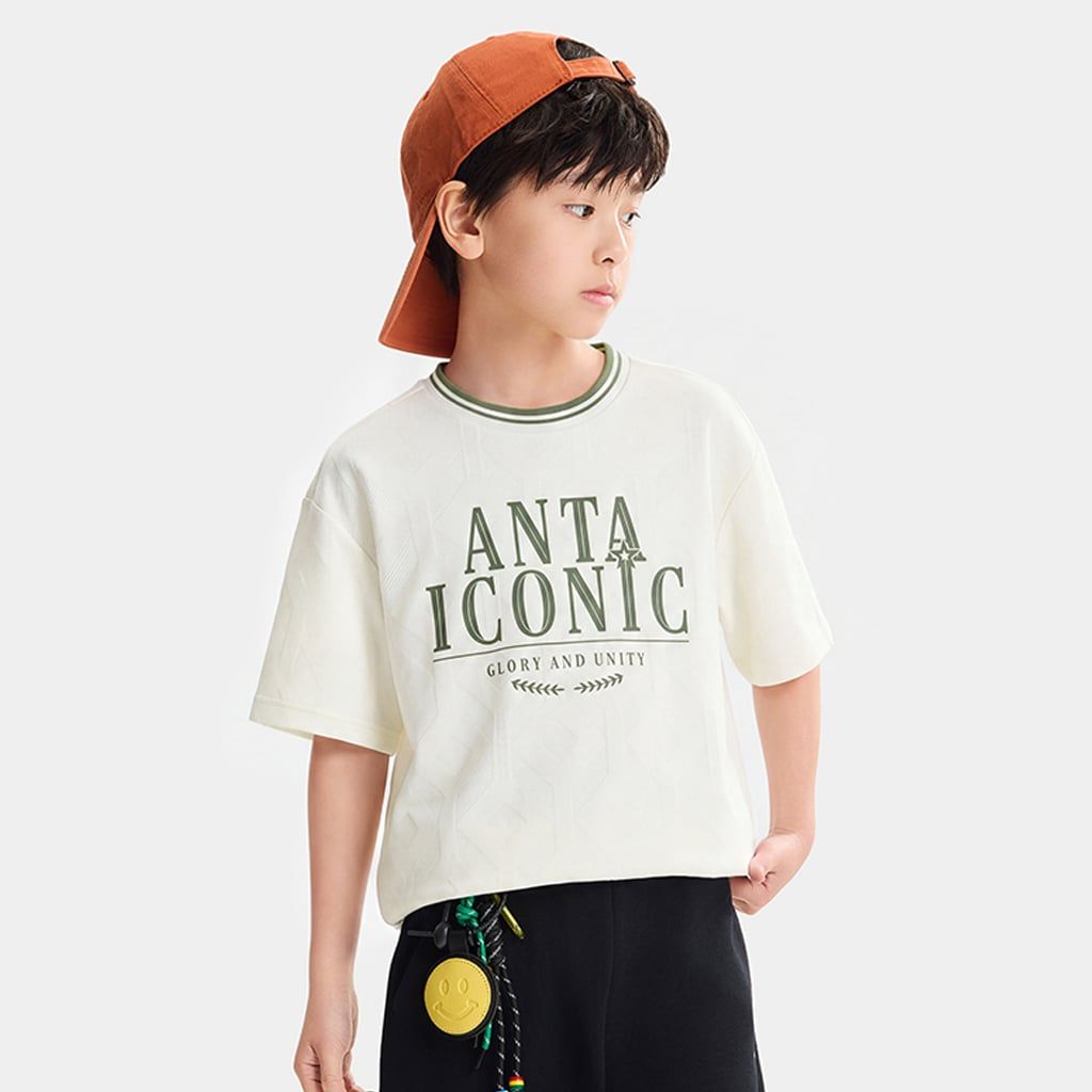 Áo Thun Ngắn Tay Bé Trai Anta Kids 3526C8103-2